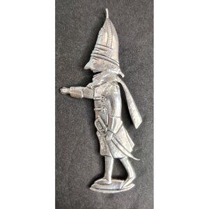 Vintage Hand and Hammer Sterling Silver Nutcracker Ornament, Christmas